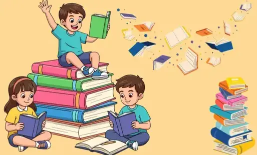 Piękne czytanie w szkolnej bibliotece